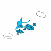 OEM BMW 135is Outside Mirror Heated With Memory, Left Diagram - 51-16-7-282-039