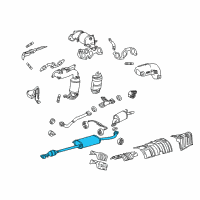 OEM Toyota Highlander Muffler & Pipe Diagram - 17420-20420