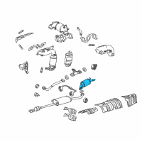 OEM 2009 Toyota Highlander Rear Muffler Diagram - 17430-31580