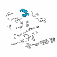 OEM 2009 Toyota Highlander Exhaust Manifold Diagram - 25052-20240