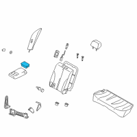 OEM 2008 Nissan Versa Cup Holder Assembly Diagram - 88741-EM01A