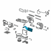 OEM Chevrolet Heater Core Diagram - 23135678