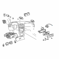 OEM 1999 Toyota Corolla Bulb, Air Conditioner Control Diagram - 90069-98004