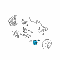 OEM 2020 Lexus GS350 Front Axle Hub Sub-Assembly, Left Diagram - 43560-30031
