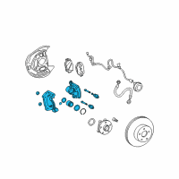 OEM 2006 Lexus GS430 Front Passenger Disc Brake Cylinder Assembly Diagram - 47730-30530