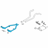 OEM 2014 Ford Mustang Converter & Pipe Diagram - DR3Z-5F250-A