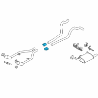 OEM 2014 Ford Mustang Exhaust Pipe Clamp Diagram - BR3Z-5A231-A