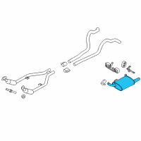 OEM 2013 Ford Mustang Muffler Diagram - DR3Z-5230-M