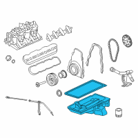 OEM GMC Sierra 3500 Classic Oil Pan Diagram - 12599806