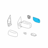 OEM 2010 Infiniti QX56 Door Mirror Glass LH Diagram - 96366-ZQ40A