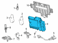 OEM 2022 Jeep Gladiator Powertrain Control Module Diagram - 68256850AA
