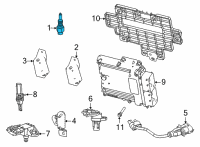 OEM 2021 Jeep Gladiator Glow Plug Diagram - 68490011AA