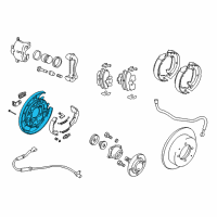 OEM 2010 Kia Optima Rear Brake Back Plate Assembly, Right Diagram - 582522G000