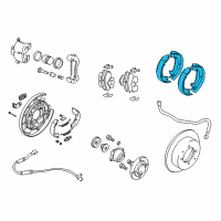 OEM 2008 Kia Optima Parking Brake Shoe Kit Diagram - 583502GA00