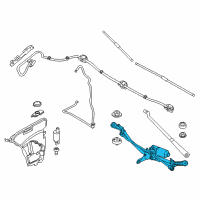 OEM BMW 530e Linkage Wiper System With Motor Diagram - 61-61-9-491-439