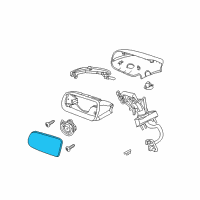 OEM 2012 Lincoln MKT Mirror Glass Diagram - AE9Z-17K707-A