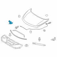 OEM 2014 Nissan Murano Lock Assembly-Hood Diagram - 65601-1AA0A