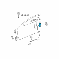 OEM Chrysler Sebring Front Door Latch Left Diagram - 4589421AG