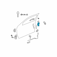 OEM 2010 Chrysler Sebring Front Door Latch Left Diagram - 4589421AG