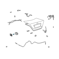 OEM Toyota Tacoma Back Up Lamp Bulb Diagram - 90084-98043