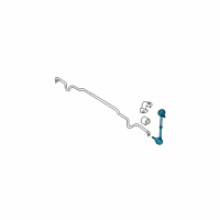 OEM Nissan Maxima Rod Assy-Connecting, Stabilizer Diagram - 54668-8J000