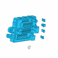 OEM 2021 Chevrolet Traverse Fuse & Relay Box Diagram - 84604297