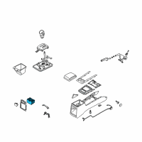 OEM Kia Sorento Rear Cup Holder Assembly Diagram - 846543E500FC