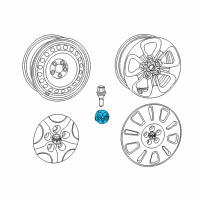 OEM 2019 Ram ProMaster City Wheel Center Cap Diagram - 5XW61LS6AA