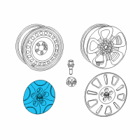 OEM 2015 Ram ProMaster City Wheel Cover Diagram - 68263171AA