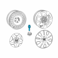 OEM Ram Wheel Stud Diagram - 68320140AA