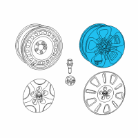 OEM Ram ProMaster City Aluminum Wheel Diagram - 68263169AA