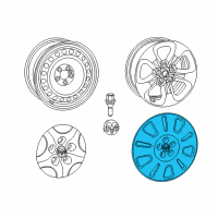 OEM 2019 Ram ProMaster City Wheel Cover Diagram - 68263172AA