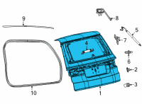 OEM 2022 Jeep Grand Wagoneer LIFTGATE Diagram - 68551494AA