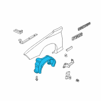 OEM 1997 Chevrolet Camaro Liner-Front Wheelhouse Panel Diagram - 10296526