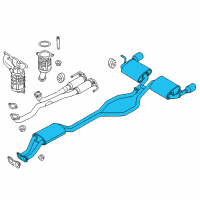 OEM 2013 Lincoln MKX Muffler & Pipe Diagram - DA1Z-5230-B