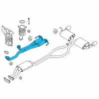 OEM 2013 Lincoln MKX Front Pipe Diagram - BA1Z-5G203-A