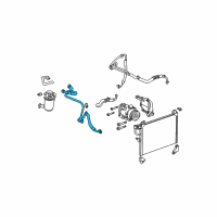 OEM 2003 GMC Envoy XL Hose Asm-A/C Compressor & Condenser Diagram - 15883022