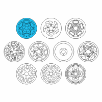 OEM 2000 Ford Expedition Wheel, Alloy Diagram - YL7Z-1007-CA