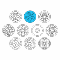 OEM 1998 Ford F-250 Wheel, Alloy Diagram - F75Z-1007-EB