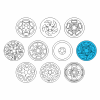 OEM 1998 Ford F-150 Wheel, Steel Diagram - F65Z-1015-BA