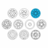 OEM 1997 Ford F-250 Spare Wheel Diagram - XL3Z-1015-DA