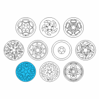 OEM 1998 Ford Expedition Alloy Wheels Diagram - F75Z1007AA