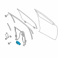 OEM 2018 Lincoln MKX Window Motor Diagram - FA1Z-7823394-A