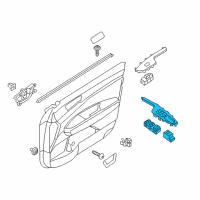 OEM Kia Optima Power Window Main Switch Assembly Diagram - 93570D4000AK5