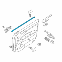 OEM 2018 Kia Optima WEATHERSTRIP-Front Door Belt Inside Diagram - 82231D4000