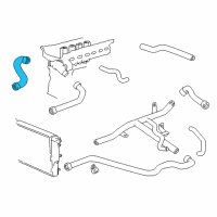 OEM 1998 BMW 528i Radiator Hose, Lower Diagram - 11-53-1-740-481