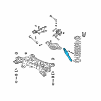 OEM 2006 Acura MDX Shock Absorber Assembly, Rear Diagram - 52610-S3V-A05