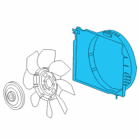 OEM 2010 Hummer H3T Fan Shroud Diagram - 15207758