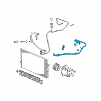 OEM 2008 Chevrolet HHR Upper Pressure Hose Diagram - 25802965