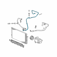 OEM 2007 Chevrolet HHR Tube Asm-A/C Condenser Diagram - 15877652